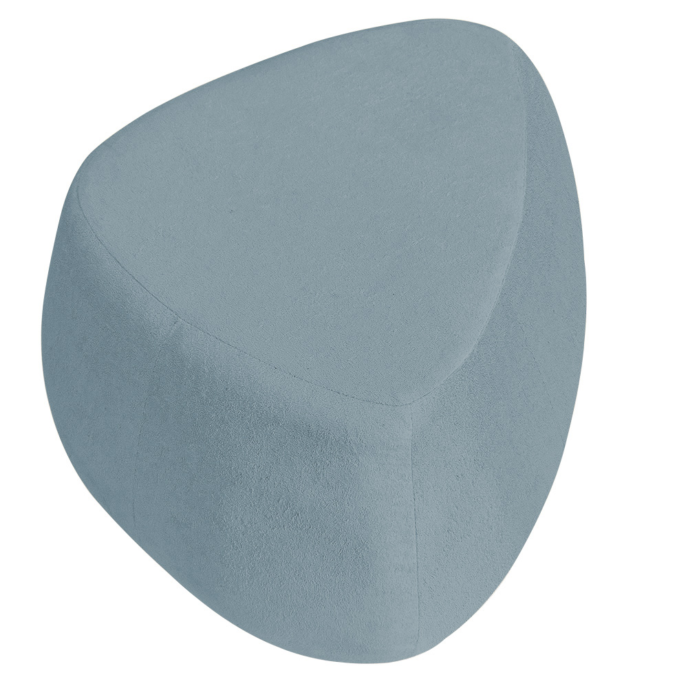 Puff Orgânico Decorativo 75cm Orbis Bouclé Azul Claro - Nexta Casa