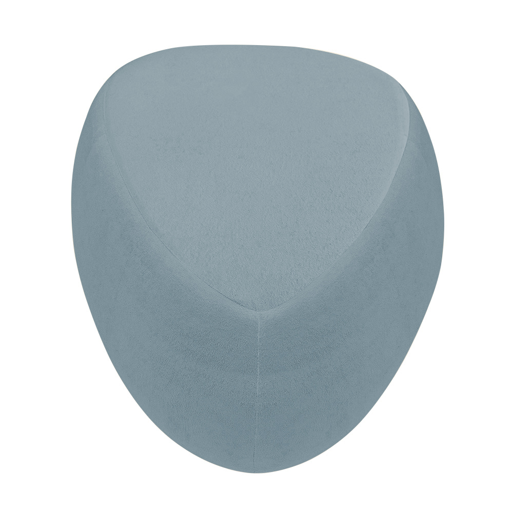 Puff Orgânico Decorativo 75cm Orbis Bouclé Azul Claro - Nexta Casa