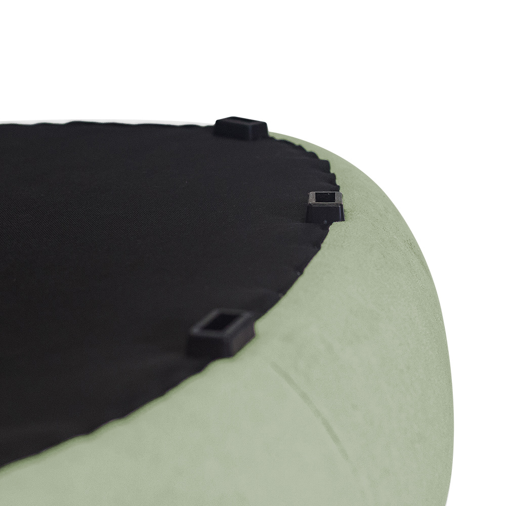 Puff Orgânico Decorativo 75cm Orbis Bouclé Verde Claro - Nexta Casa