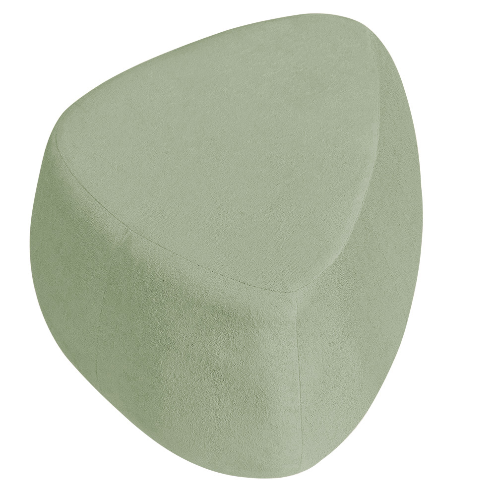 Puff Orgânico Decorativo 75cm Orbis Bouclé Verde Claro - Nexta Casa