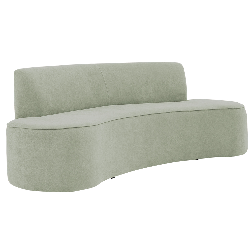 Sofá 03 Lugares 180cm Mônaco Poliéster Verde Claro - Nexta Casa