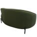 Sofá Curvo 02 Lugares 150cm Braço Direito Thommy Pés Preto Fosco Linho Verde - Nexta Casa