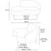 Sofá Curvo 02 Lugares 150cm Braço Esquerdo Thommy Pés Ouro Fosco Linho Off White - Nexta Casa
