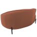 Sofá Curvo 02 Lugares 150cm Braço Esquerdo Thommy Pés Preto Fosco Linho Coral - Nexta Casa