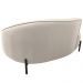 Sofá Curvo 02 Lugares 150cm Braço Esquerdo Thommy Pés Preto Fosco Linho Off White - Nexta Casa