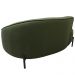 Sofá Curvo 02 Lugares 150cm Braço Esquerdo Thommy Pés Preto Fosco Linho Verde - Nexta Casa