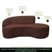 Sofá Curvo 02 Lugares 150cm Eron Braço Direito Veludo Terracota - Nexta Casa