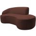 Sofá Curvo 02 Lugares 150cm Eron Braço Direito Veludo Terracota - Nexta Casa