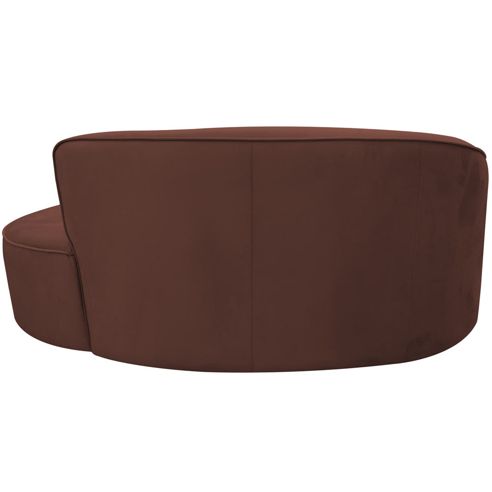 Sofá Curvo 02 Lugares 150cm Eron Braço Direito Veludo Terracota - Nexta Casa