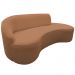 Sofá Curvo 03 Lugares 180cm Eron Braço Direito Bouclé Terracota - Nexta Casa
