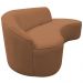 Sofá Curvo 03 Lugares 180cm Eron Braço Direito Bouclé Terracota - Nexta Casa