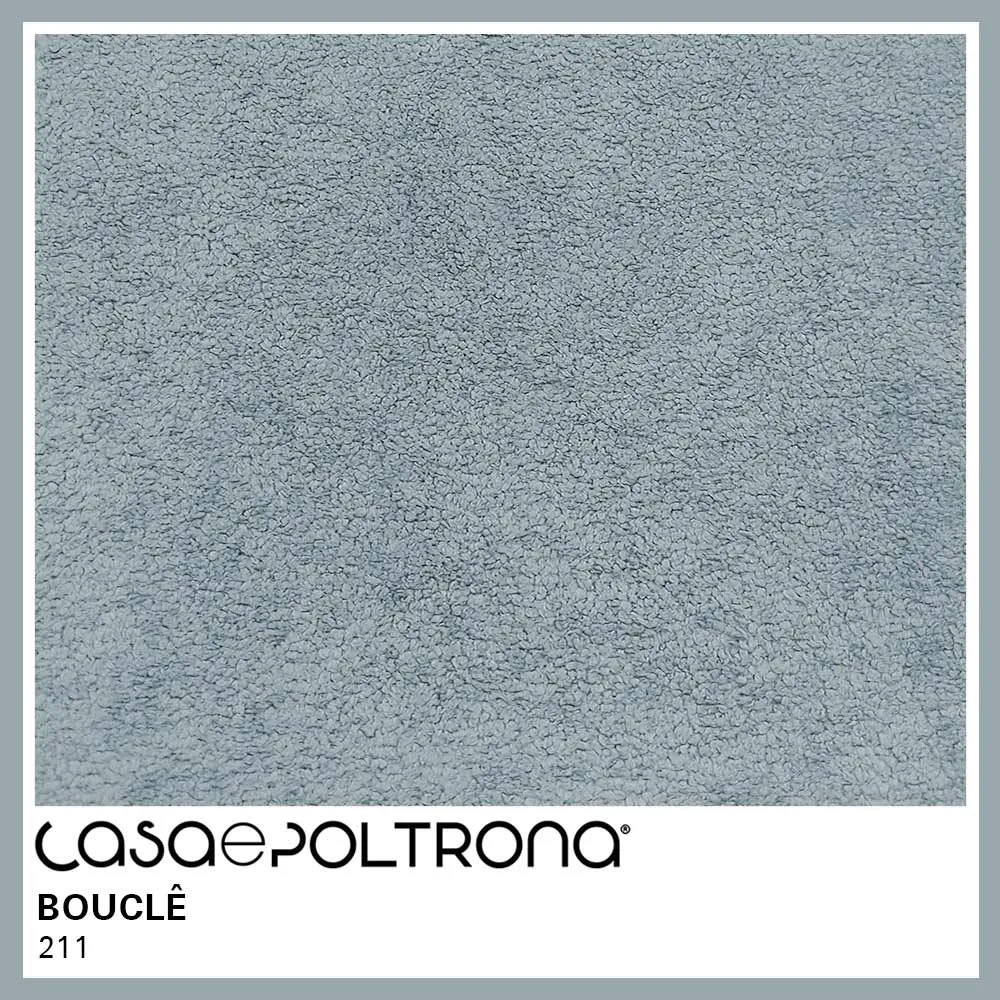 Sofá Curvo Montserrat 150cm 02 Lugares Bouclê Azul Claro - Nexta Casa