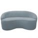 Sofá Curvo Montserrat 150cm 02 Lugares Bouclê Azul Claro - Nexta Casa