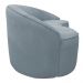 Sofá Curvo Montserrat 150cm 02 Lugares Bouclê Azul Claro - Nexta Casa