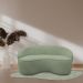 Sofá Curvo Montserrat 150cm 02 Lugares Bouclê Verde Claro - Nexta Casa