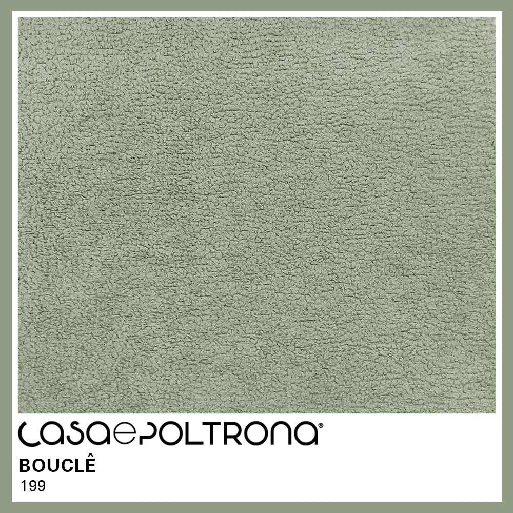 Sofá Curvo Montserrat 150cm 02 Lugares Bouclê Verde Claro - Nexta Casa