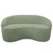 Sofá Curvo Montserrat 150cm 02 Lugares Bouclê Verde Claro - Nexta Casa