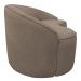 Sofá Curvo Montserrat 180cm 03 Lugares Bouclê Marrom Claro - Nexta Casa