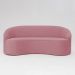 Sofá Curvo Montserrat 180cm 03 Lugares Veludo Rosa - Nexta Casa