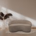 Sofá Curvo Montserrat 210cm 03 Lugares Bouclé Marrom Claro - Nexta Casa