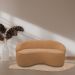 Sofá Curvo Montserrat 210cm 03 Lugares Bouclé Terracota - Nexta Casa