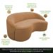 Sofá Curvo Montserrat 210cm 03 Lugares Bouclé Terracota - Nexta Casa