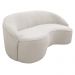 Sofá Curvo Montserrat 210cm 03 Lugares Bouclê Off White - Nexta Casa
