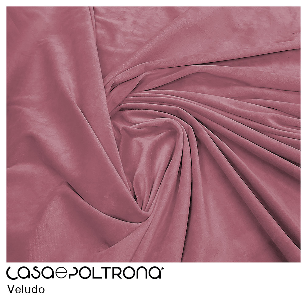 Sofá Curvo Montserrat 210cm 03 Lugares Veludo Rosa - Nexta Casa