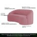 Sofá Curvo Montserrat 210cm 03 Lugares Veludo Rosa - Nexta Casa