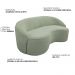 Sofá Curvo Montserrat 230cm 04 Lugares Bouclé Verde Claro - Nexta Casa