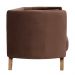 Sofá Luminne 03 Lugares 180cm Base Madeira Veludo Marrom - Nexta Casa