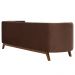 Sofá Luminne 03 Lugares 180cm Base Madeira Veludo Marrom - Nexta Casa