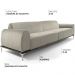 Sofá Molino 3 Lugares 210cm Pés Alumínio Veludo Creme - Nexta Casa