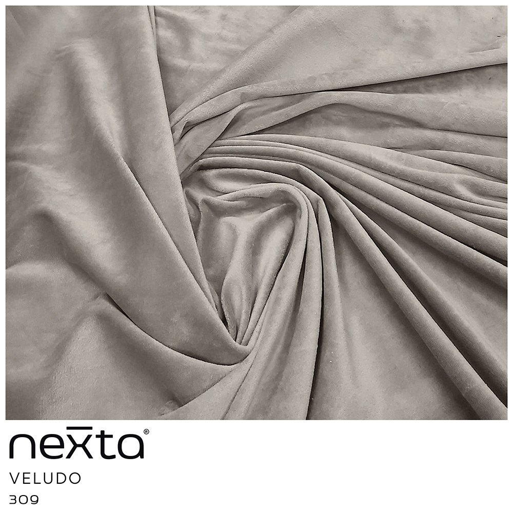 Sofá Molino 3 Lugares 210cm Pés Alumínio Veludo Creme - Nexta Casa