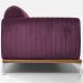 Sofá Molino 3 Lugares 210cm Pés Alumínio Veludo Roxo - Nexta Casa