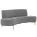 Sofá Orgânico 02 Lugares 150cm Argos Pés Ouro Fosco Linho Cinza - Nexta Casa