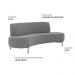 Sofá Orgânico 02 Lugares 150cm Argos Pés Ouro Fosco Linho Cinza - Nexta Casa