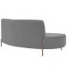 Sofá Orgânico 02 Lugares 150cm Argos Pés Ouro Fosco Linho Cinza - Nexta Casa