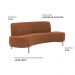 Sofá Orgânico 02 Lugares 150cm Argos Pés Ouro Fosco Linho Terracota - Nexta Casa