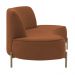 Sofá Orgânico 02 Lugares 150cm Argos Pés Ouro Fosco Linho Terracota - Nexta Casa