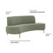 Sofá Orgânico 02 Lugares 150cm Argos Pés Ouro Fosco Linho Verde - Nexta Casa