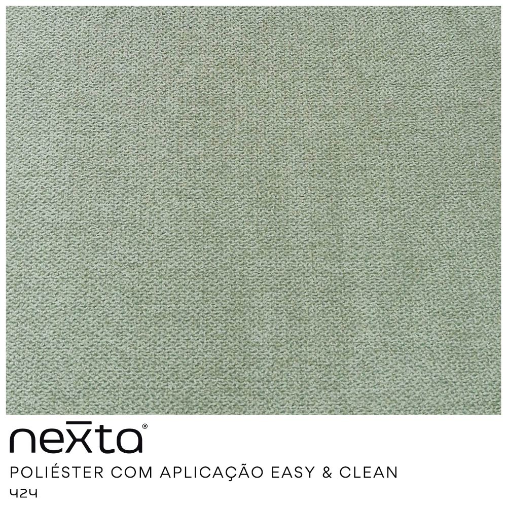 Sofá Orgânico 02 Lugares 150cm Argos Pés Ouro Fosco Linho Verde - Nexta Casa