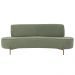 Sofá Orgânico 02 Lugares 150cm Argos Pés Ouro Fosco Linho Verde - Nexta Casa