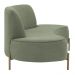 Sofá Orgânico 02 Lugares 150cm Argos Pés Ouro Fosco Linho Verde - Nexta Casa