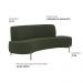 Sofá Orgânico 02 Lugares 150cm Argos Pés Ouro Fosco Linho Verde Musgo - Nexta Casa