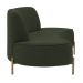 Sofá Orgânico 02 Lugares 150cm Argos Pés Ouro Fosco Linho Verde Musgo - Nexta Casa