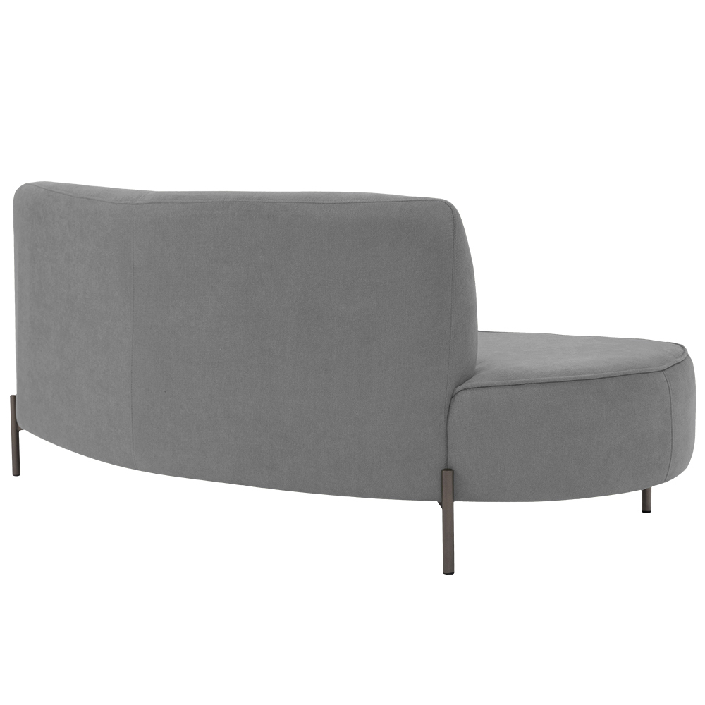 Sofá Orgânico 02 Lugares 150cm Argos Pés Titânio Linho Cinza - Nexta Casa