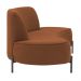 Sofá Orgânico 02 Lugares 150cm Argos Pés Titânio Linho Terracota - Nexta Casa