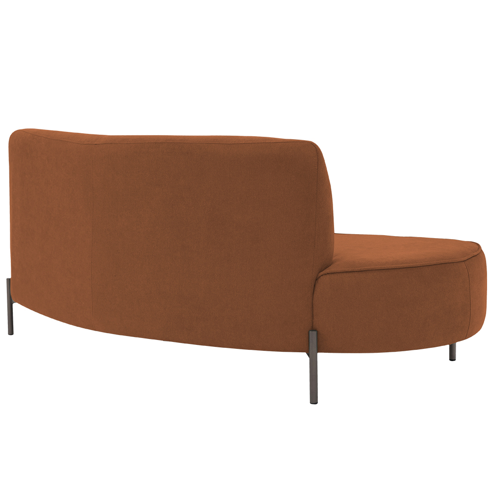 Sofá Orgânico 02 Lugares 150cm Argos Pés Titânio Linho Terracota - Nexta Casa