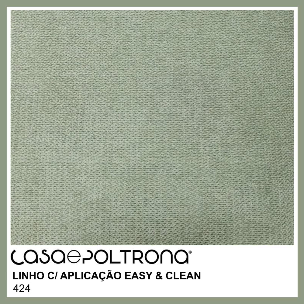 Sofá Orgânico 02 Lugares 150cm Argos Pés Titânio Linho Verde - CasaePoltrona